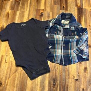 Mac & moon onesie and button up